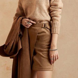 Vegan Suede Mini Skirt